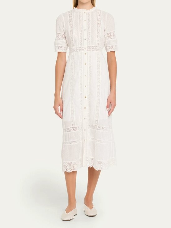 LoveShackFancy Dresses & Skirts - LoveShackFancy Francilla Cotton Midi Dress